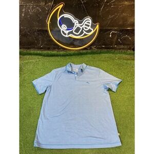 Tommy Bahama Men's MD Buccaneer Blue Performance Polo 2 Buttons T-Shirt‎ S/S
